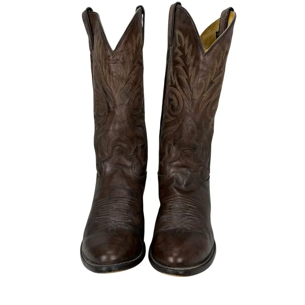 Justin Men's Brown Leather Western Boots Style: 1564 Size 10.5